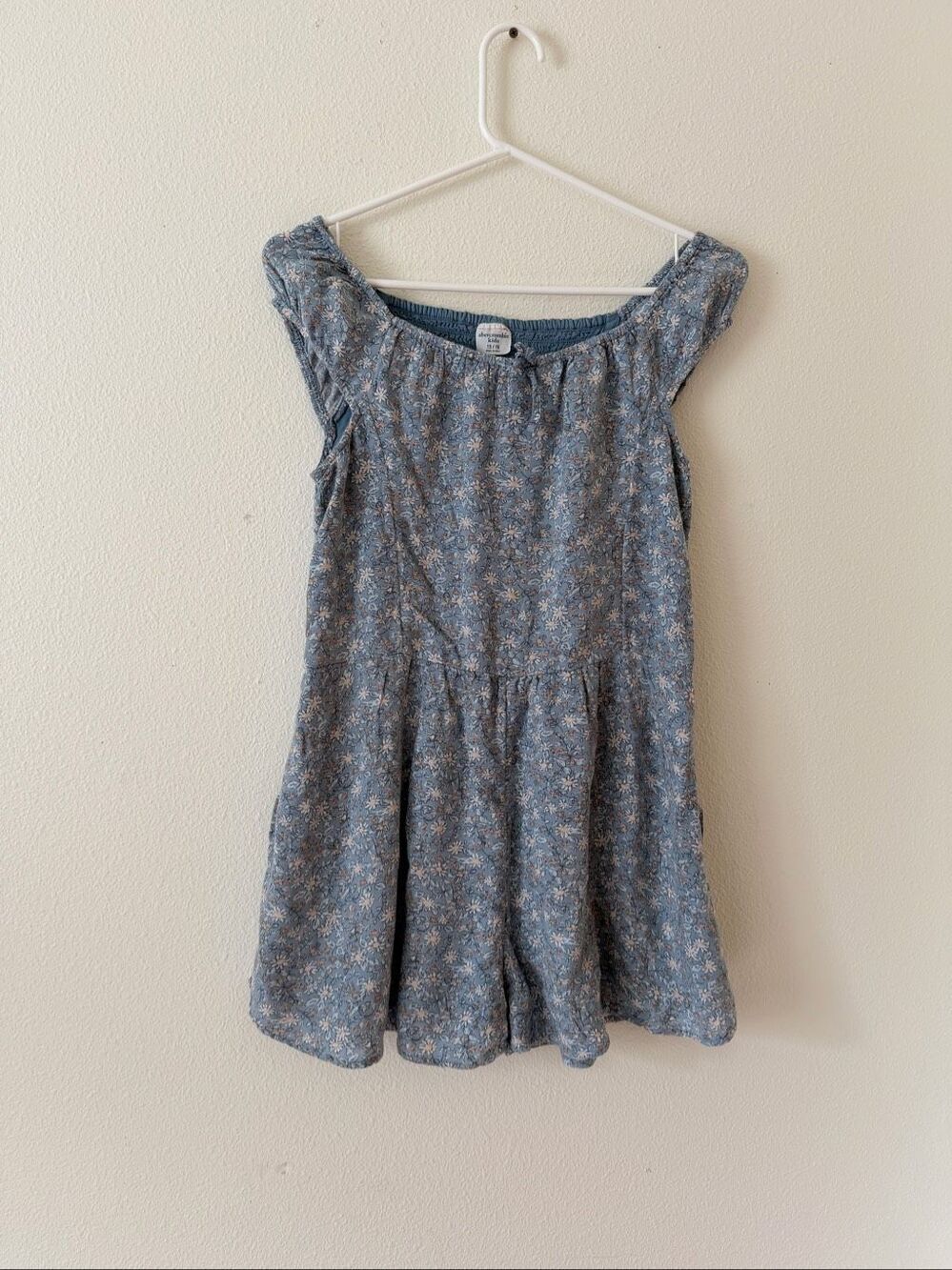 Abercrombie Kids Floral Girls Short Sleeve Romper Size 15/16